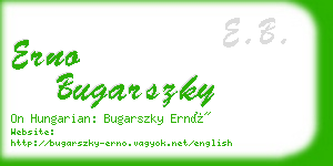 erno bugarszky business card